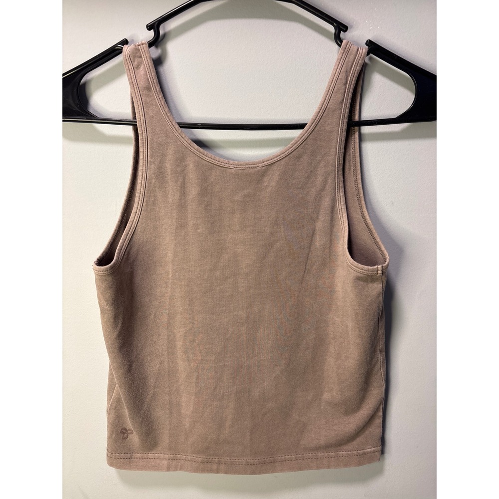 Aritzia Tna Homestretch Cropped Tank Top Taupe Brown Womens Small Elevated Basic - Picture 4 of 6